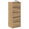 Komoda z szufladami Artisan Oak 37,5x35x99 cm Drewno klejone