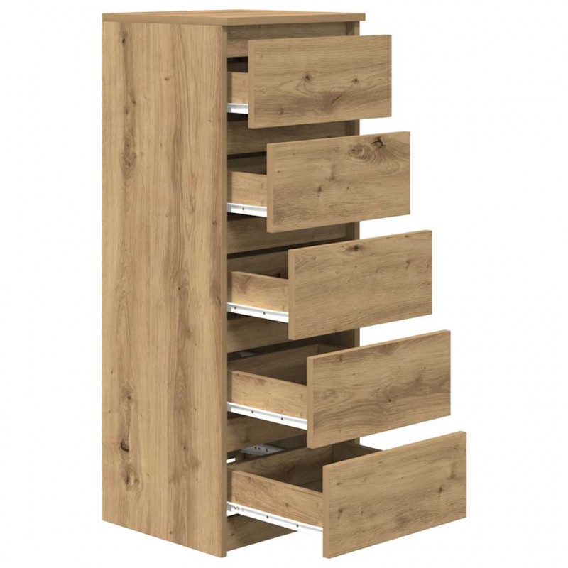 Komoda z szufladami Artisan Oak 37,5x35x99 cm Drewno klejone