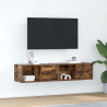 Szafki RTV 2 szt. Dąb wędzony 60x31x25,5 cm Drewno klejone