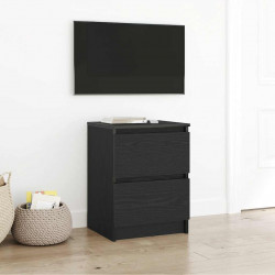 Szafka pod TV, czarna, 40x35x54 cm, materiał drewnopochodny