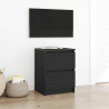 Szafka pod TV, czarna, 40x35x54 cm, materiał drewnopochodny