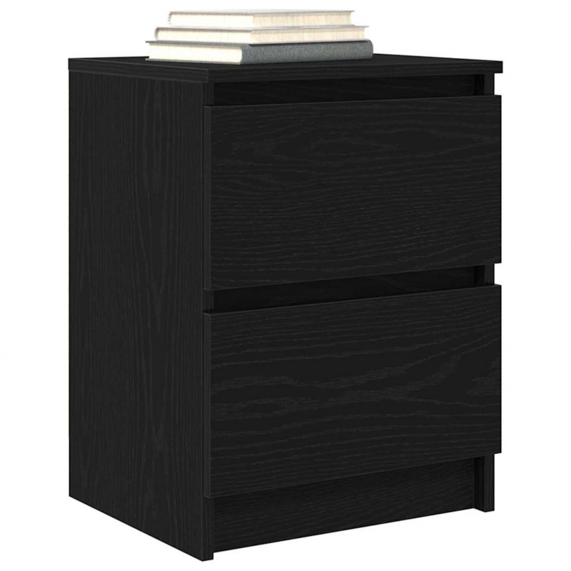 Szafka pod TV, czarna, 40x35x54 cm, materiał drewnopochodny