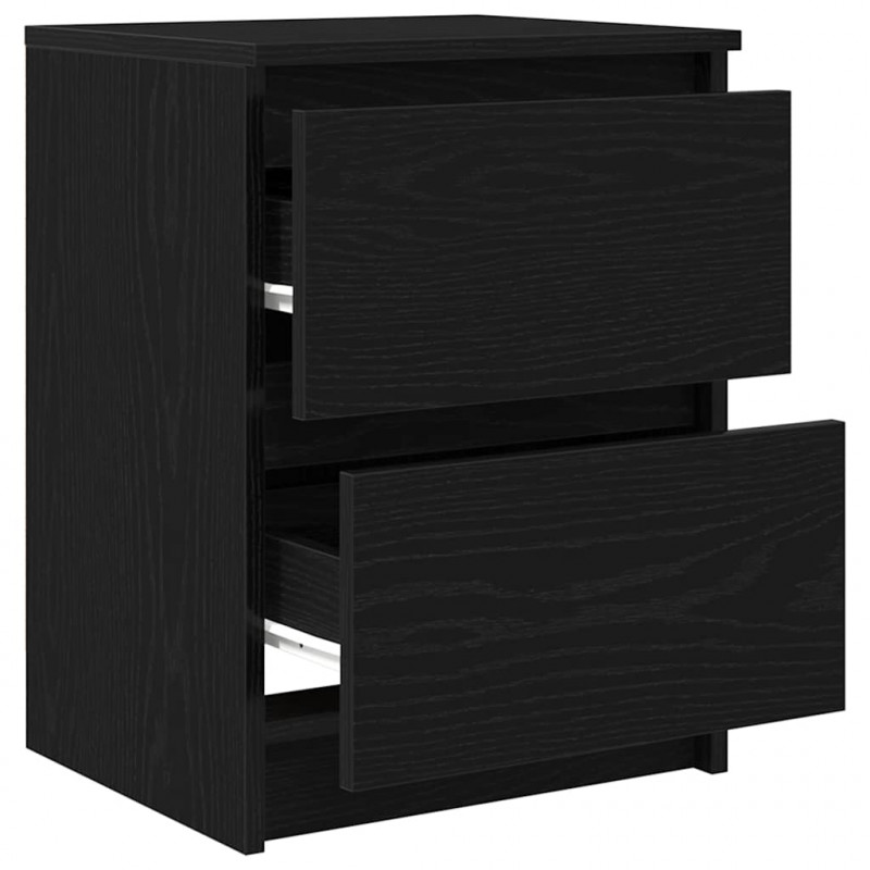 Szafka pod TV, czarna, 40x35x54 cm, materiał drewnopochodny