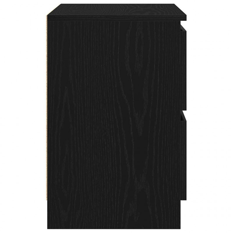 Szafka pod TV, czarna, 40x35x54 cm, materiał drewnopochodny