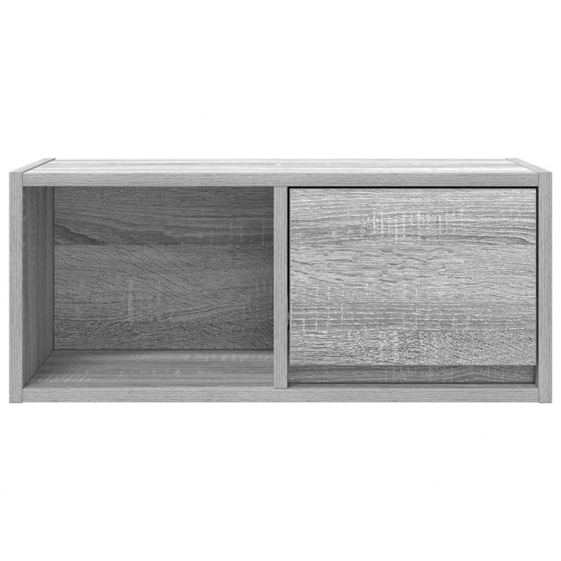 Szafka RTV Szara Sonoma 60x31x25,5 cm Drewno klejone