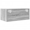 Szafka RTV Szara Sonoma 60x31x25,5 cm Drewno klejone