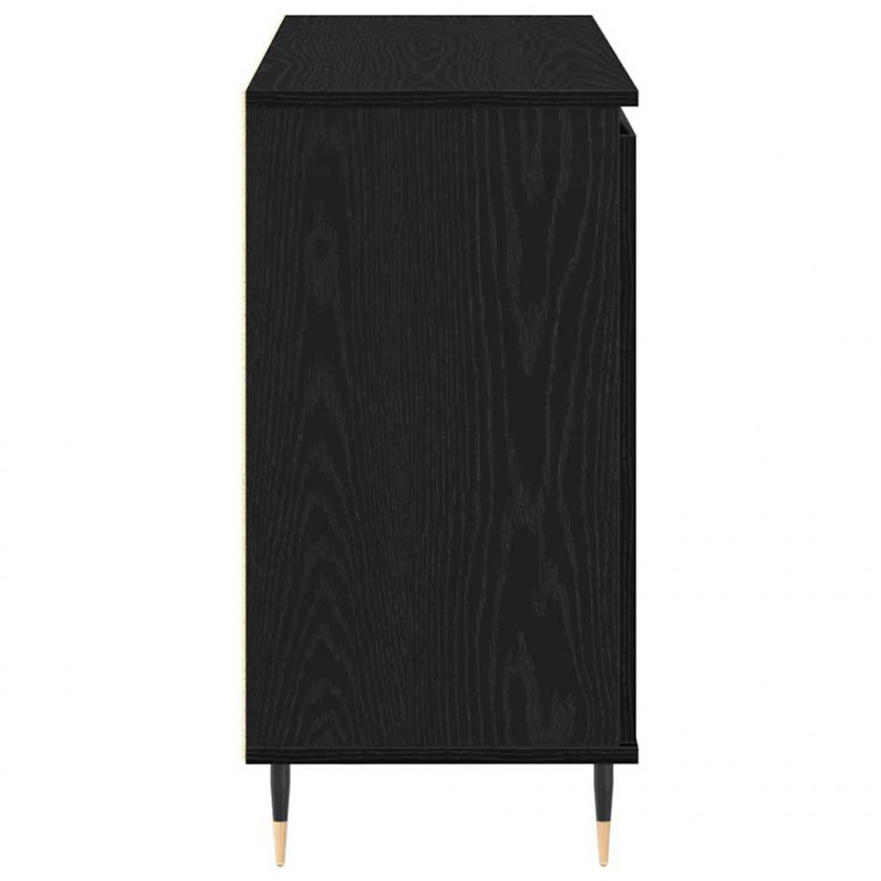 Bufet Czarny Dąb 101,5 x 35 x 70 cm Materiał drewnopochodny