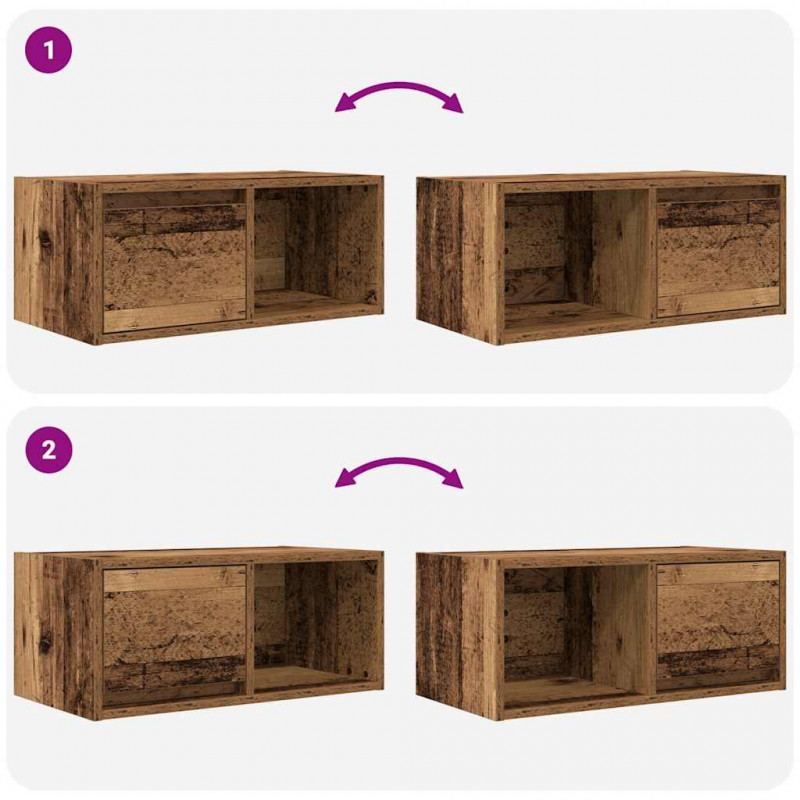 Szafka RTV Stare drewno 60x31x25,5 cm Drewno klejone