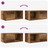 Szafki RTV 2 szt. Stare drewno 60x31x25,5 cm Drewno klejone