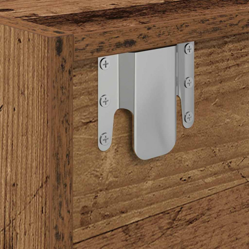Szafki RTV 2 szt. Stare drewno 60x31x25,5 cm Drewno klejone