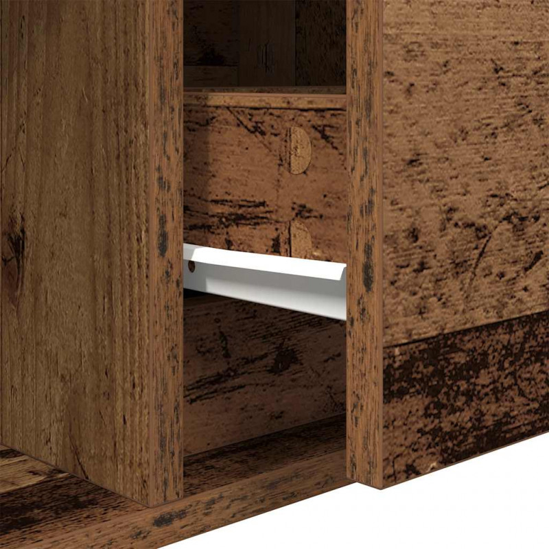 Szafki RTV 2 szt. Stare drewno 60x31x25,5 cm Drewno klejone
