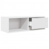 Szafka RTV Biała 80x31x25,5 cm Drewno klejone