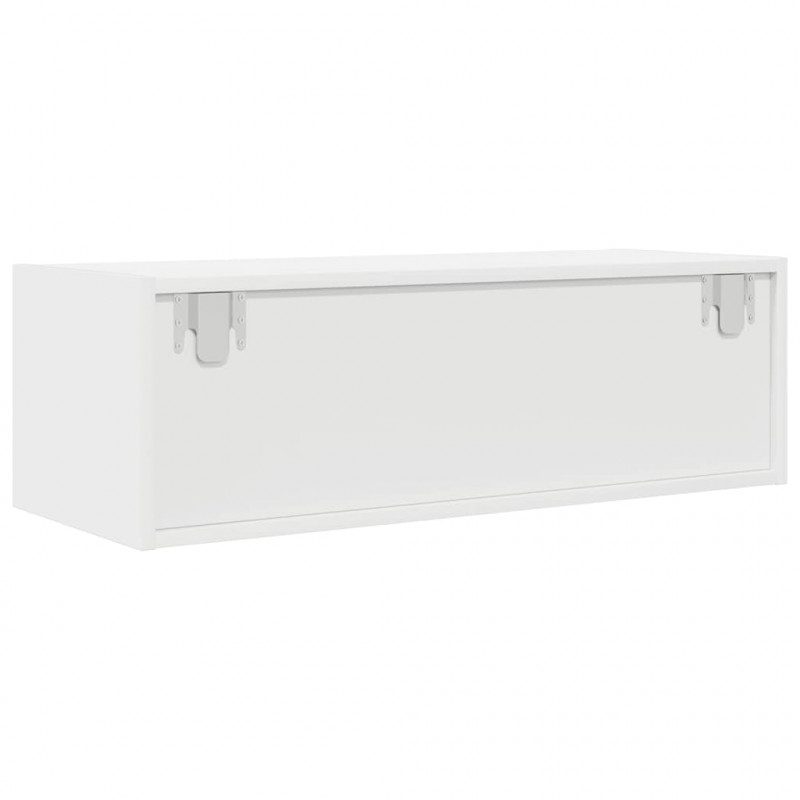 Szafka RTV Biała 80x31x25,5 cm Drewno klejone
