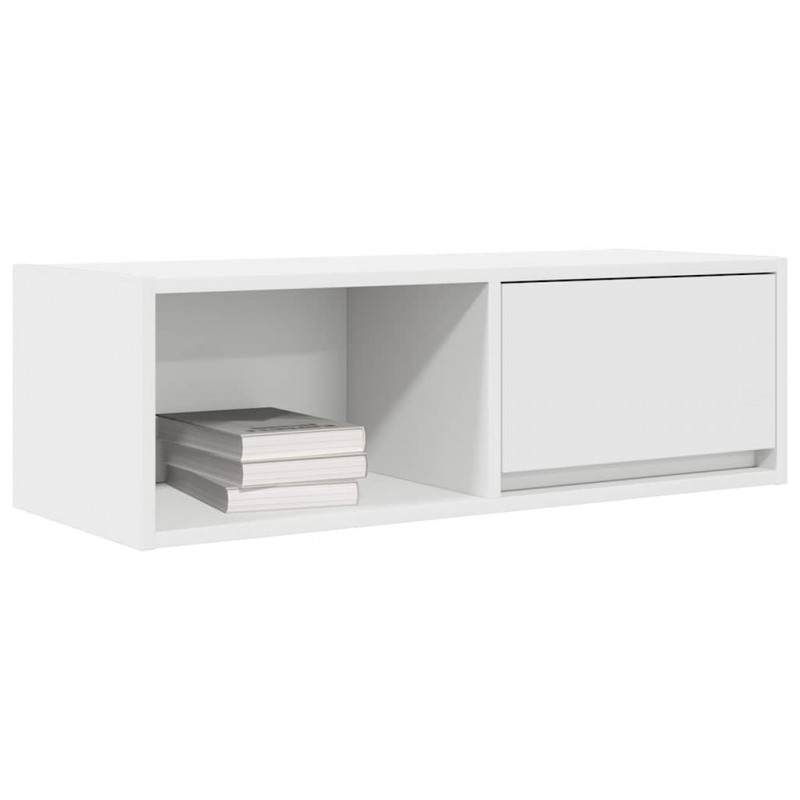 Szafki pod TV 2 szt. Białe 80x31x25,5 cm Drewno klejone