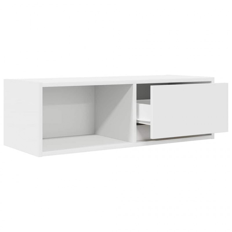 Szafki pod TV 2 szt. Białe 80x31x25,5 cm Drewno klejone