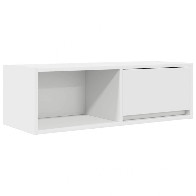 Szafki pod TV 2 szt. Białe 80x31x25,5 cm Drewno klejone