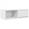Szafki pod TV 2 szt. Białe 80x31x25,5 cm Drewno klejone