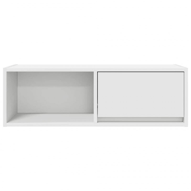 Szafki pod TV 2 szt. Białe 80x31x25,5 cm Drewno klejone