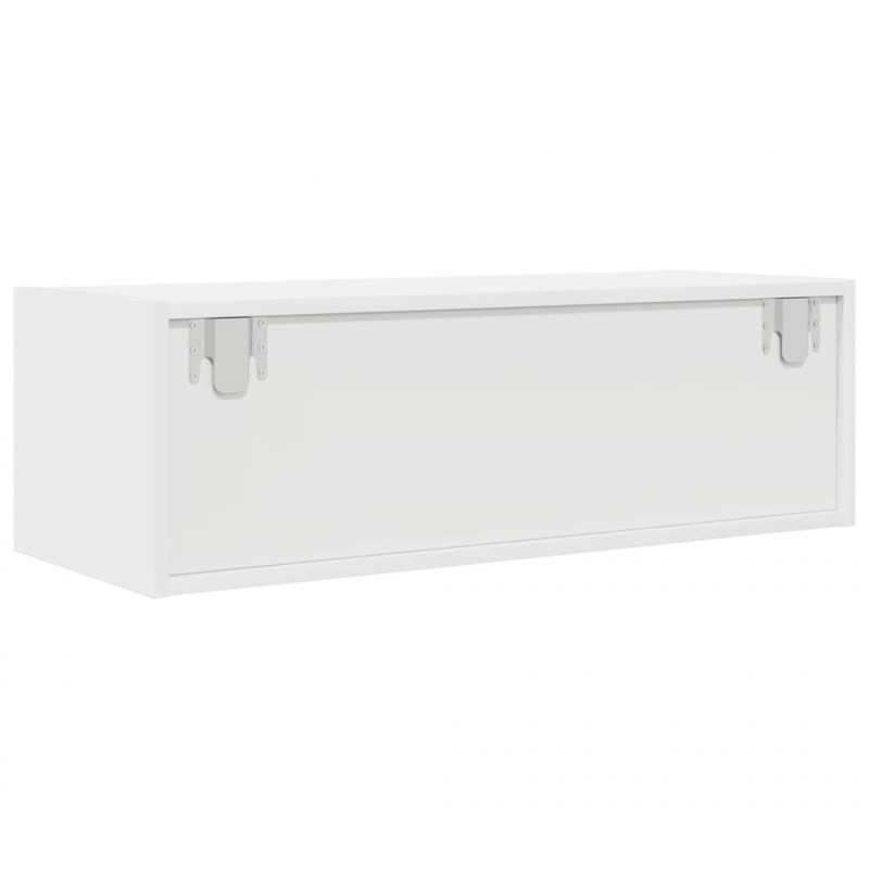 Szafki pod TV 2 szt. Białe 80x31x25,5 cm Drewno klejone