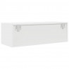 Szafki pod TV 2 szt. Białe 80x31x25,5 cm Drewno klejone