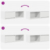 Szafki pod TV 2 szt. Białe 80x31x25,5 cm Drewno klejone