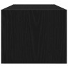 Szafka RTV Czarny Dąb 80x31x25,5 cm Drewno klejone