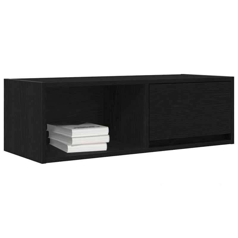 Szafki RTV 2 szt. Dąb czarny 80x31x25,5 cm Drewno klejone