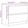 Szafka RTV Beton Szary 60x35x54 cm Drewno klejone
