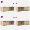 Szafka RTV Sonoma Oak 80x31x25,5 cm Drewno klejone