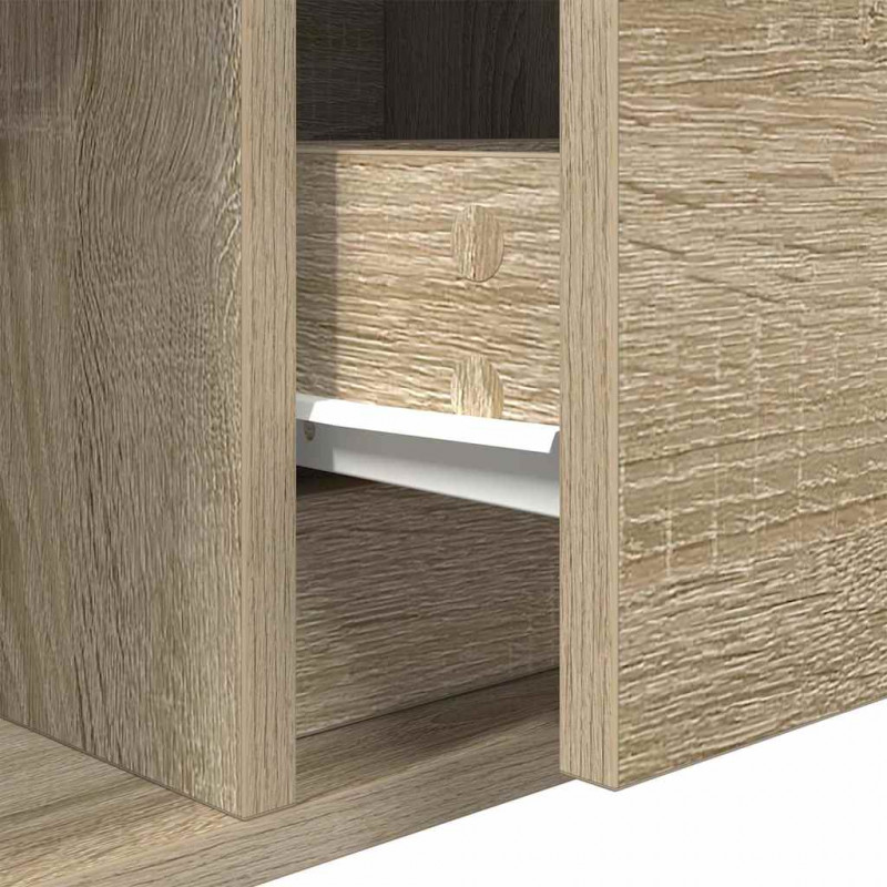 Szafka RTV Sonoma Oak 80x31x25,5 cm Drewno klejone
