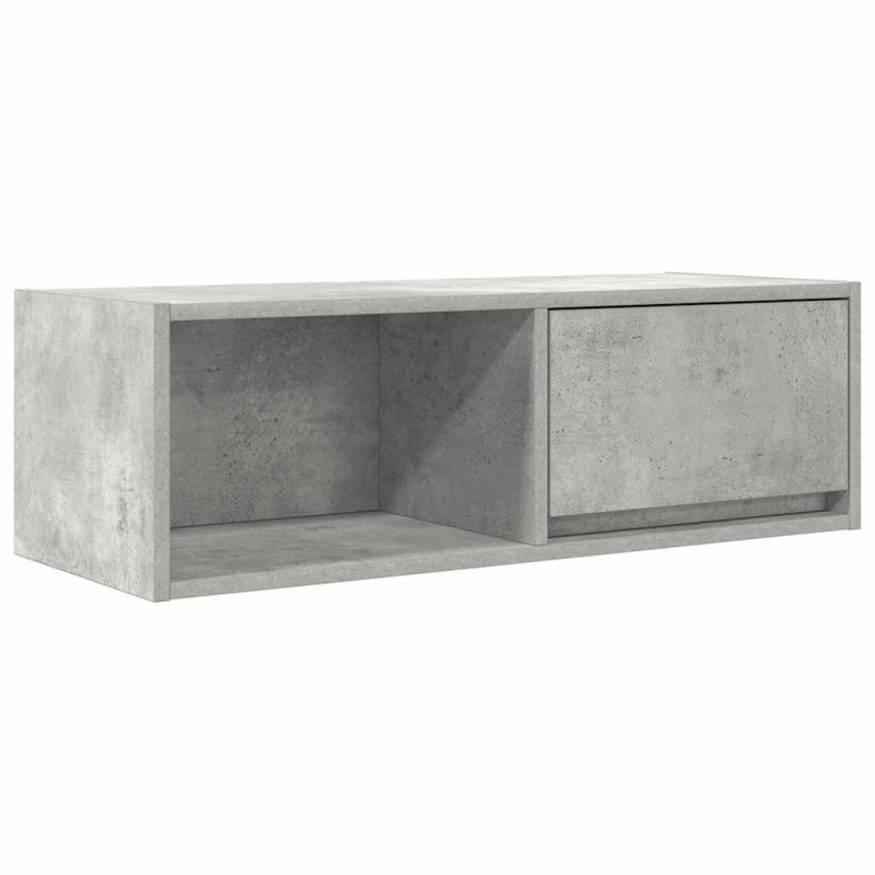 Szafka RTV Betonowa Szara 80x31x25,5 cm Drewno klejone