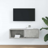 Szafka RTV Betonowa Szara 80x31x25,5 cm Drewno klejone
