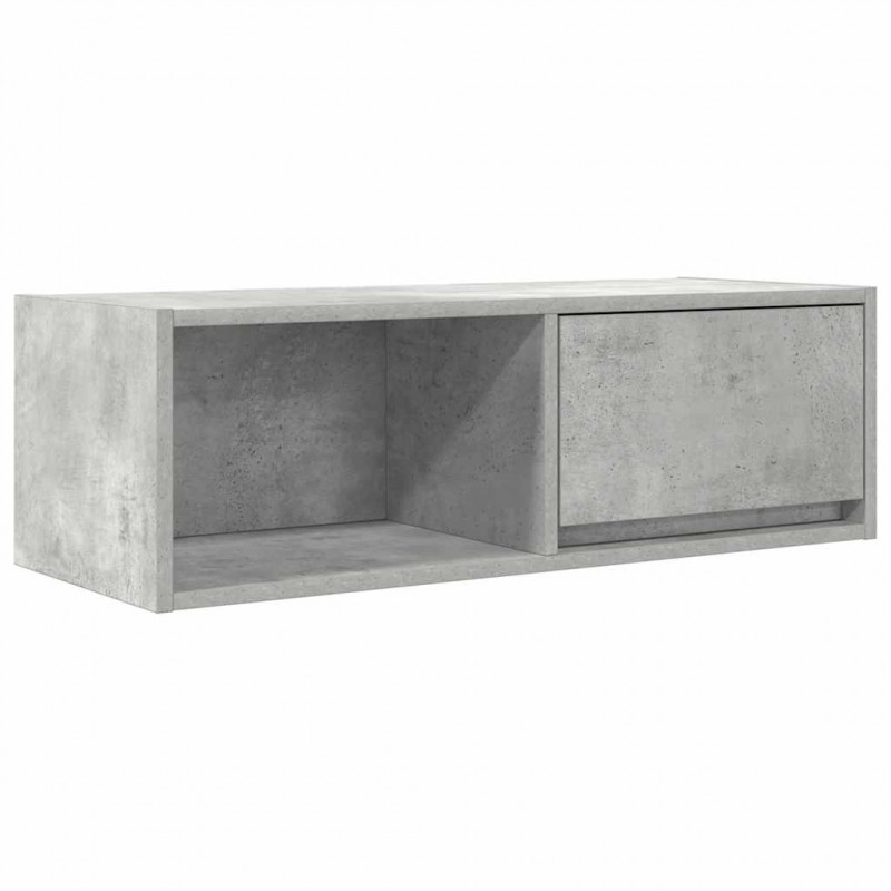 Szafki RTV 2 szt. Beton Szary 80x31x25,5 cm Drewno klejone