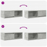 Szafki RTV 2 szt. Beton Szary 80x31x25,5 cm Drewno klejone