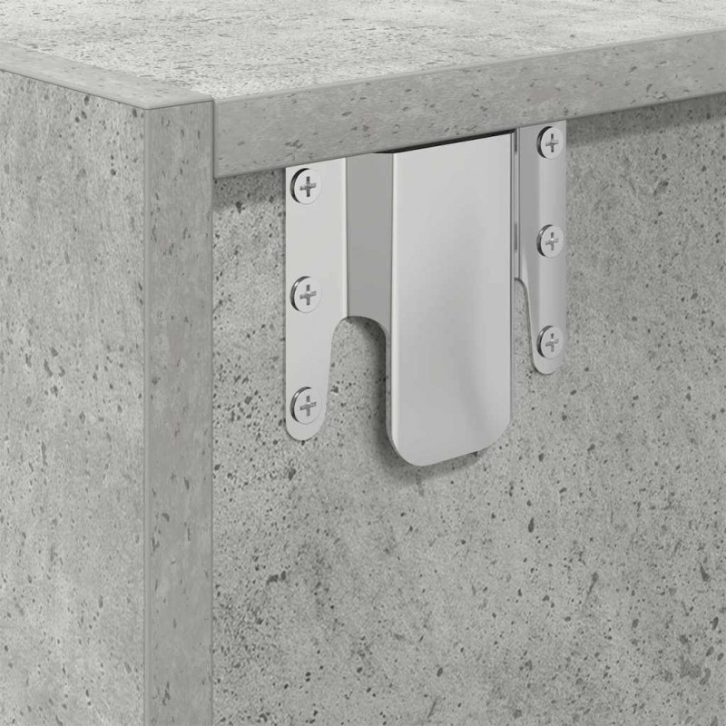 Szafki RTV 2 szt. Beton Szary 80x31x25,5 cm Drewno klejone
