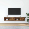 Szafki RTV 2 szt. Dąb wędzony 80x31x25,5 cm Drewno klejone