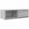 Szafka RTV Szara Sonoma 80x31x25,5 cm Drewno klejone