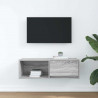 Szafka RTV Szara Sonoma 80x31x25,5 cm Drewno klejone