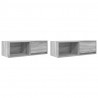 Szafki RTV 2 szt. Szary Sonoma 80x31x25,5 cm Drewno klejone
