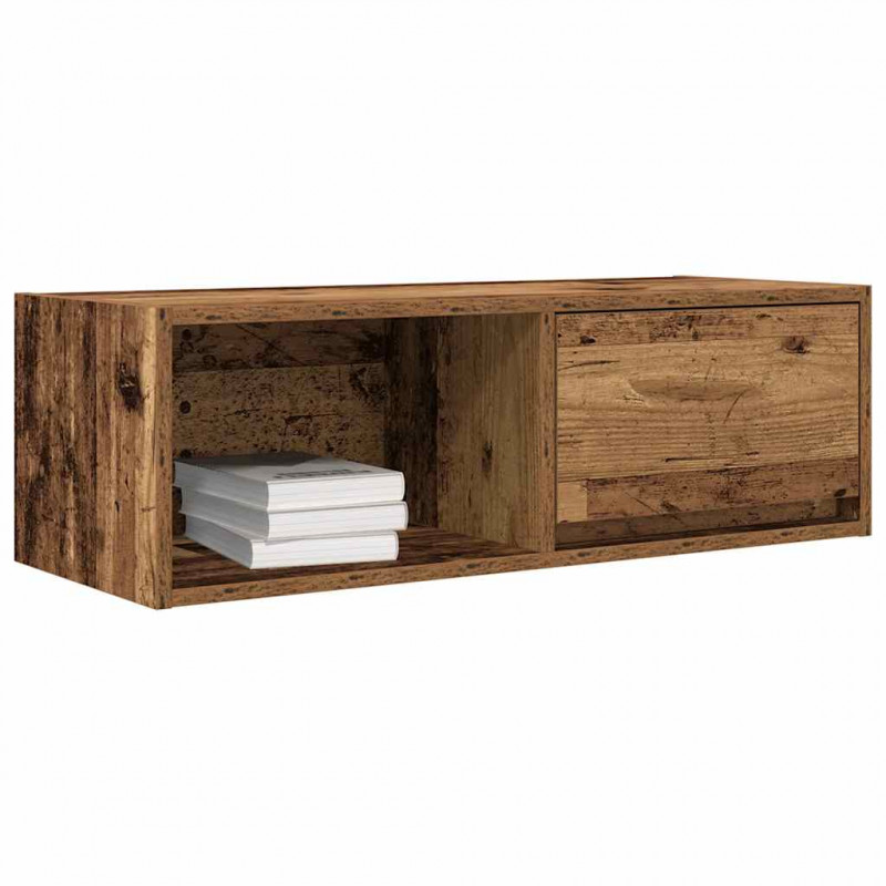 Szafki RTV 2 szt. Stare drewno 80x31x25,5 cm Drewno klejone