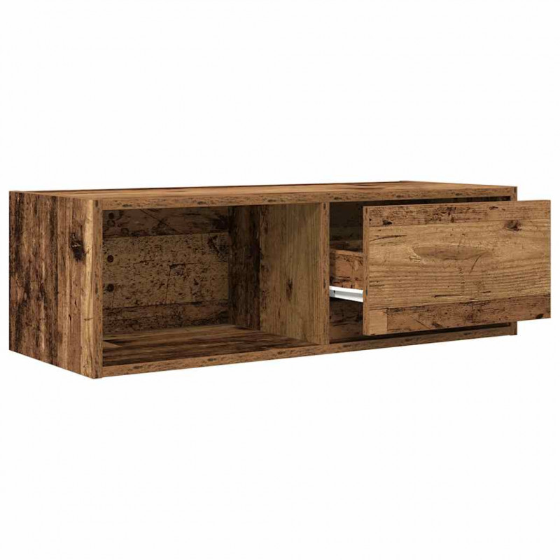 Szafki RTV 2 szt. Stare drewno 80x31x25,5 cm Drewno klejone