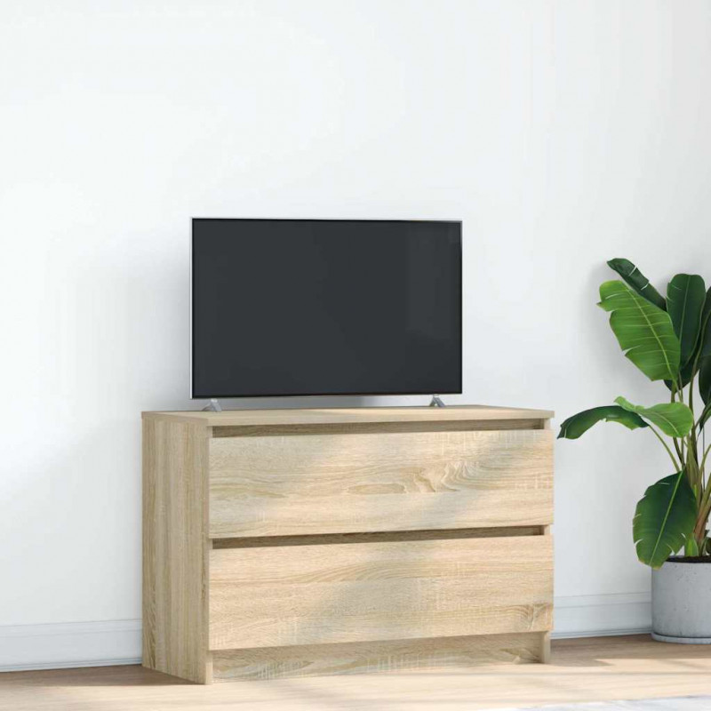 Szafka RTV Sonoma Oak 80x35x54 cm Drewno klejone