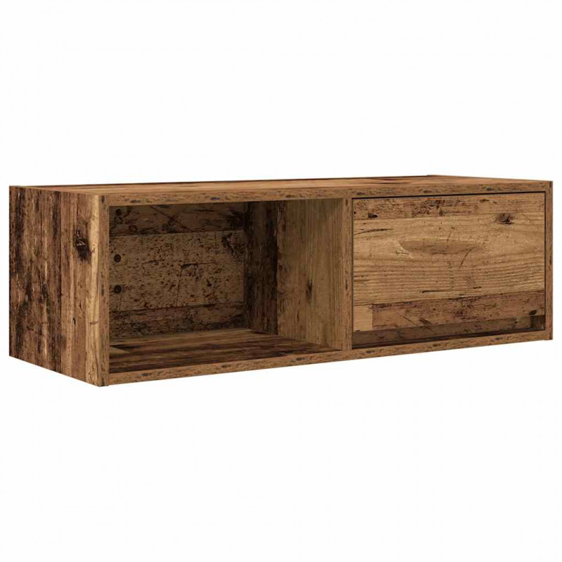 Szafki RTV 2 szt. Stare drewno 80x31x25,5 cm Drewno klejone
