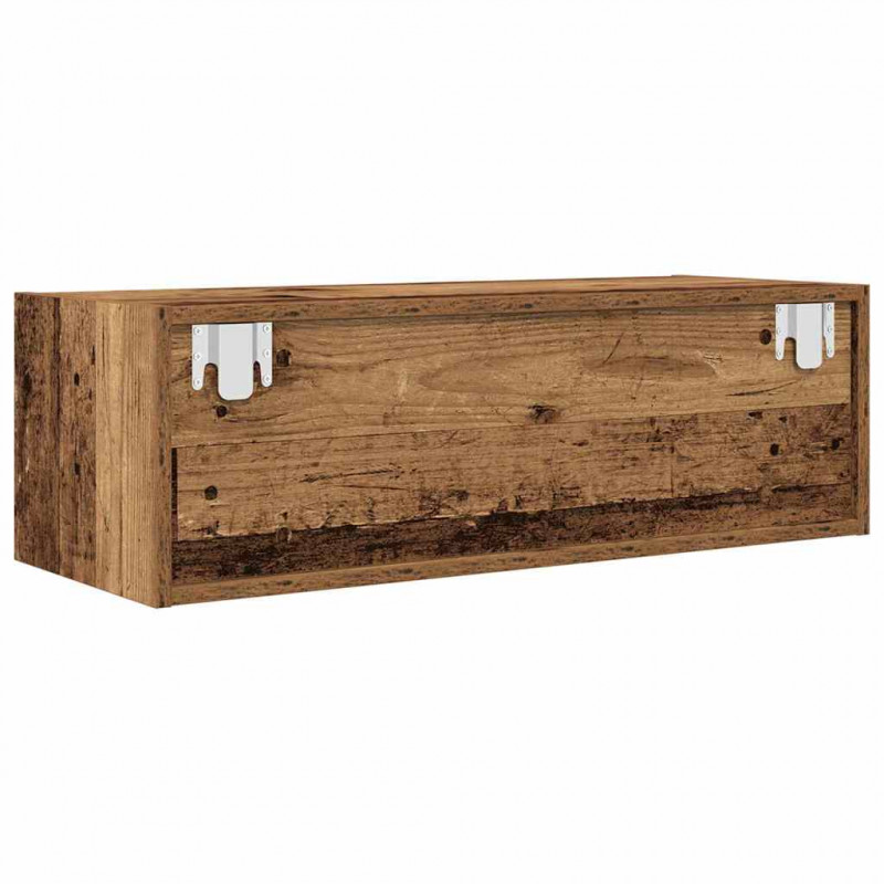Szafki RTV 2 szt. Stare drewno 80x31x25,5 cm Drewno klejone