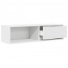 Szafka RTV Biała 100x31x25,5 cm Drewno klejone