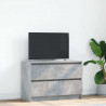 Szafka RTV Betonowa Szara 80x35x54 cm Drewno klejone