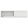 Szafka RTV Biała 100x31x25,5 cm Drewno klejone