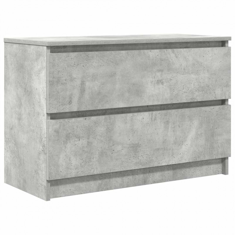 Szafka RTV Betonowa Szara 80x35x54 cm Drewno klejone