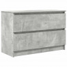 Szafka RTV Betonowa Szara 80x35x54 cm Drewno klejone