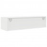 Szafka RTV Biała 100x31x25,5 cm Drewno klejone